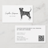 ドイツのボクサー犬の白黒カスタム文字 名刺 (正面/裏面)