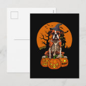ドイツのボクサー・ドッグ・ハロウィーン シーズンポストカード (正面/裏面)