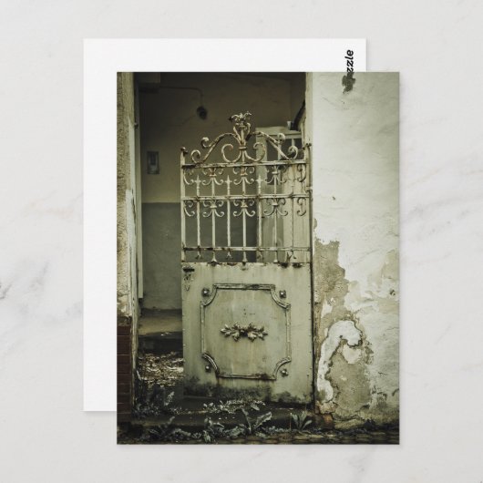 ドイツのマイエンの古い錆びたドア ポストカード (正面/裏面)