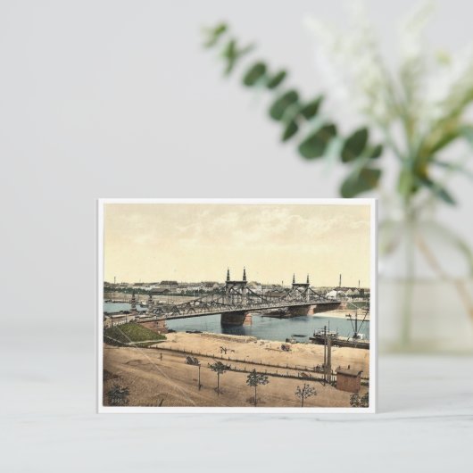 ドイツのマグニフ、バーデン、マンハイムのネックブリッジ ポストカード (スタンド正面)