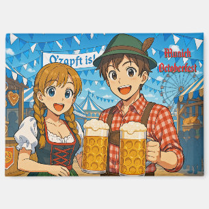ドイツのミュンヘンでのオクトーバーフェスト中のビールテイスティング マグネット