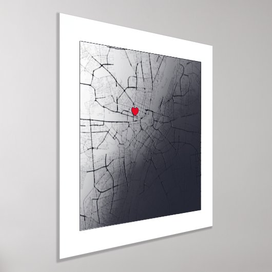 ドイツのミュンヘンの地エレガント図 箔ポスター (レイダウン)