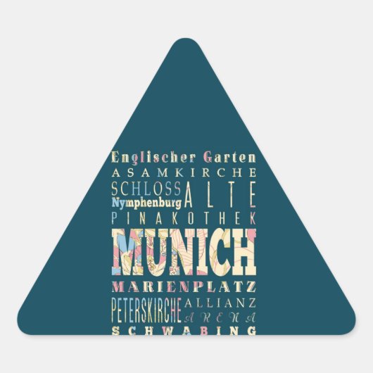 ドイツのミュンヘンの観光スポットと有名な場所。 三角形シール (正面)