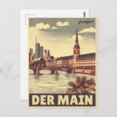 ドイツのメイン川 – デルメインフランクフルト ポストカード (正面/裏面)