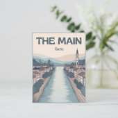 ドイツのメイン川 – デルメインフランクフルト ポストカード (スタンド正面)