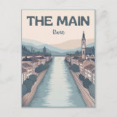 ドイツのメイン川 – デルメインフランクフルト ポストカード (正面)