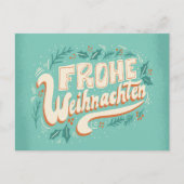 ドイツのメリークリスマスレタリングFROHE WEIHNACHEN シーズンポストカード (正面)
