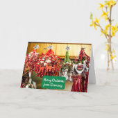 ドイツのメリークリスマス – ドイツのオーナメント カード (黄色い花)