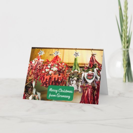 ドイツのメリークリスマス – ドイツのオーナメント カード (正面)