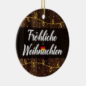 ドイツのメリークリスマス、Fröhliche Weihnachten セラミックオーナメント (右)