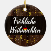 ドイツのメリークリスマス、Fröhliche Weihnachten セラミックオーナメント (裏面)
