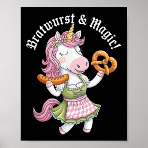 ドイツのユニコーンドリンブラトワースト魔法おもしろいキッズ_ ポスター
