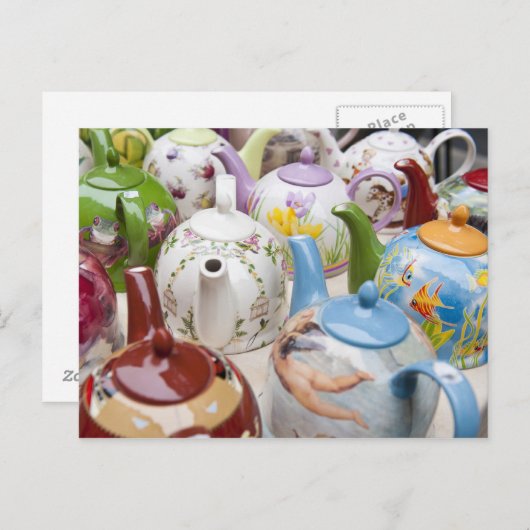 ドイツのライプツィヒで販売されているティーポット ポストカード (正面/裏面)