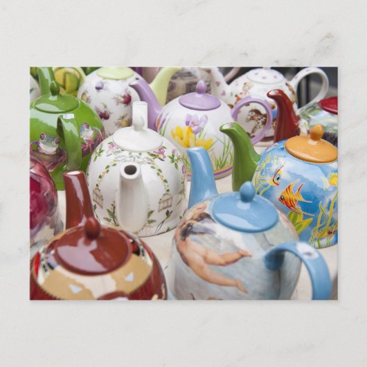 ドイツのライプツィヒで販売されているティーポット ポストカード (正面)