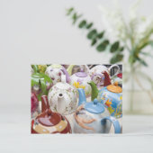 ドイツのライプツィヒで販売されているティーポット ポストカード (スタンド正面)