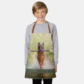 ドイツのランニング羊飼いエプロン エプロン (着用した状態)