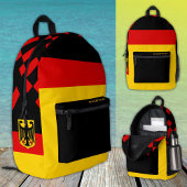 ドイツのリュックサック、愛国心、ドイツ国旗 プリントバックパック