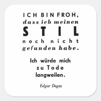 ドイツのリードタイピング引用文のエドガー・デガスプリント スクエアシール