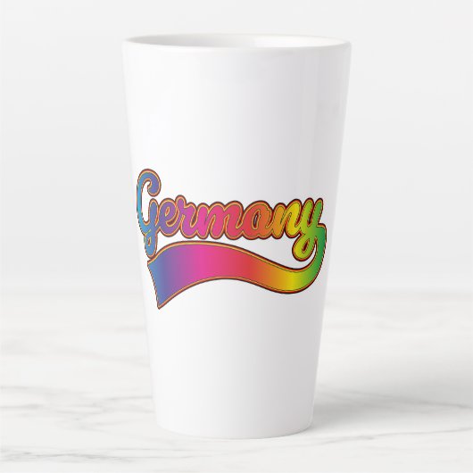 ドイツのレインボーロゴ カフェラテマグ (正面)