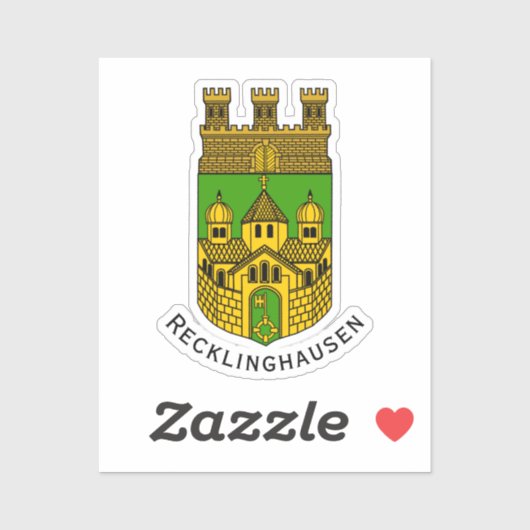 ドイツのレクリングハウゼンの紋章 シール (シート)