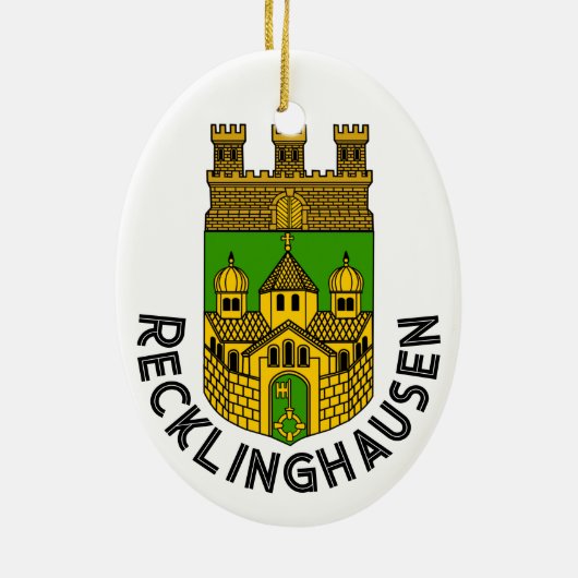 ドイツのレクリングハウゼンの紋章 セラミックオーナメント (裏面)