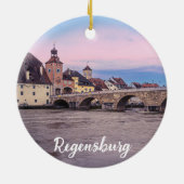 ドイツのレーゲンスブルクにある歴史的な旧市街 セラミックオーナメント (裏面)