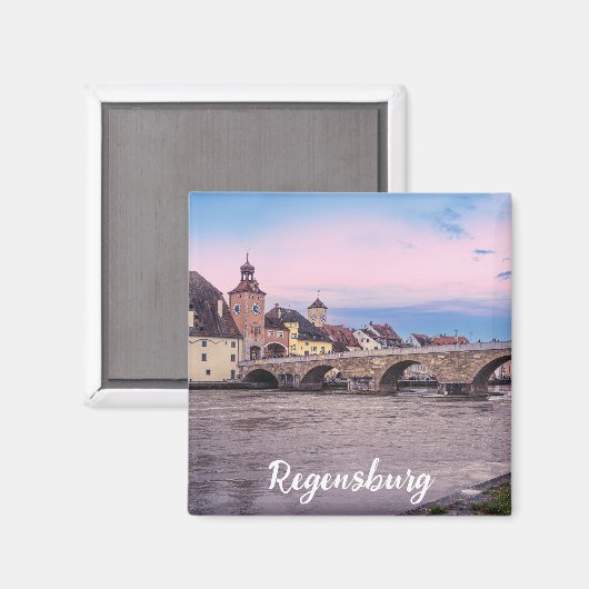 ドイツのレーゲンスブルクにある歴史的な旧市街 マグネット (正面/裏面)