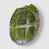 ドイツのロマンス橋 ラージ壁時計 (傾斜)