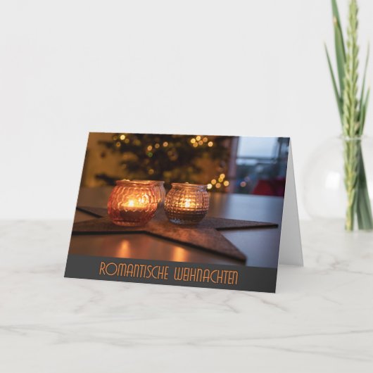 ドイツのロマンチックなメリークリスマスの挨拶 カード (正面)
