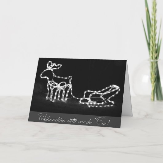 ドイツのロマンチックなメリークリスマスの挨拶 カード (裏面)