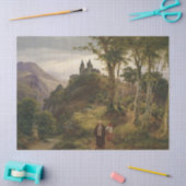 ドイツのロマンチックな風景と修道院の複合体 薄葉紙 (クラフト)