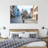 ドイツのローテンブルクのオールドタウン キャンバスプリント (インサイチュ (寝室))