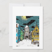 ドイツのローテンブルク・オプ・デア・タウバーでのクリスマス 招待状 (裏面)