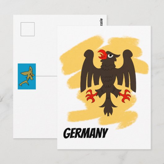 ドイツのワシ ポストカード (正面/裏面)