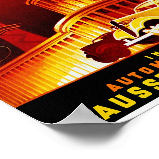 ドイツのヴィンテージ旅行のポスター復元 ポスター (角)