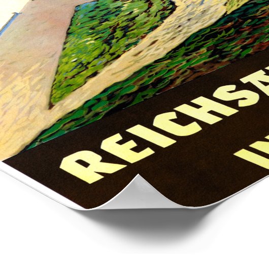 ドイツのヴィンテージ旅行のポスター復元 ポスター (角)