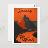 ドイツのヴィンテージ旅行のポスター復元 ポストカード (正面/裏面)