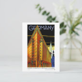 ドイツのヴィンテージ旅行のポスター復元 ポストカード (スタンド正面)