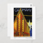 ドイツのヴィンテージ旅行のポスター復元 ポストカード (正面/裏面)