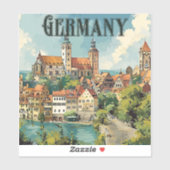 ドイツのヴィンテージ旅行ポスター シール (シート)