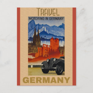 ドイツのヴィンテージ旅行ポスター ポストカード