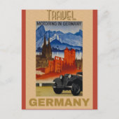 ドイツのヴィンテージ旅行ポスター ポストカード (正面)