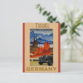 ドイツのヴィンテージ旅行ポスター ポストカード (スタンド正面)