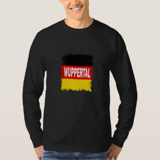 ドイツのヴッパータール（ドイツ国旗と） Tシャツ