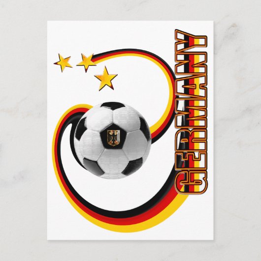 ドイツの代替ブレンドサッカーロゴ ポストカード (正面)
