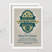 ドイツの伝統的な食事の招待状 招待状 (正面/裏面)