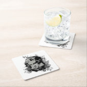 ドイツの作曲家、音楽のピアニストクラシカル。 スクエアペーパーコースター (インサイチュ)