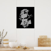 ドイツの作曲家、音楽のピアニストクラシカル。 ポスター (キッチン)