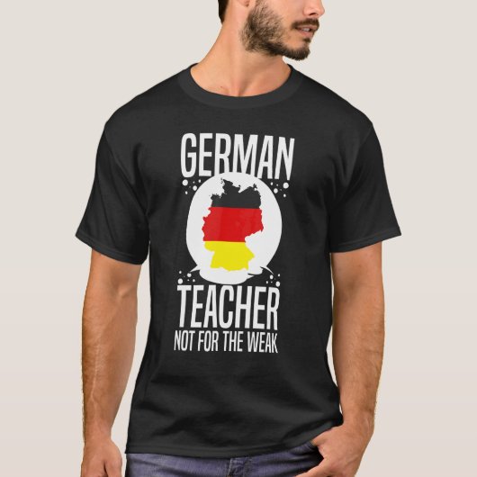 ドイツの先生 ドイツの国旗 言語の授業 生徒 Tシャツ (正面)