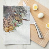 ドイツの冬の短いポインタ キッチンタオル (四つ折り)